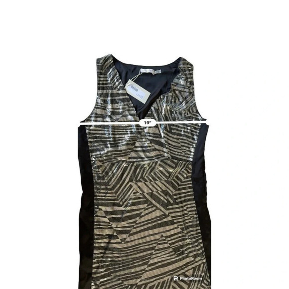 Ramy Brook Lola Chainmail‎ Mini Dress - Silver Black Women Dresses 6 - Picture 5 of 14